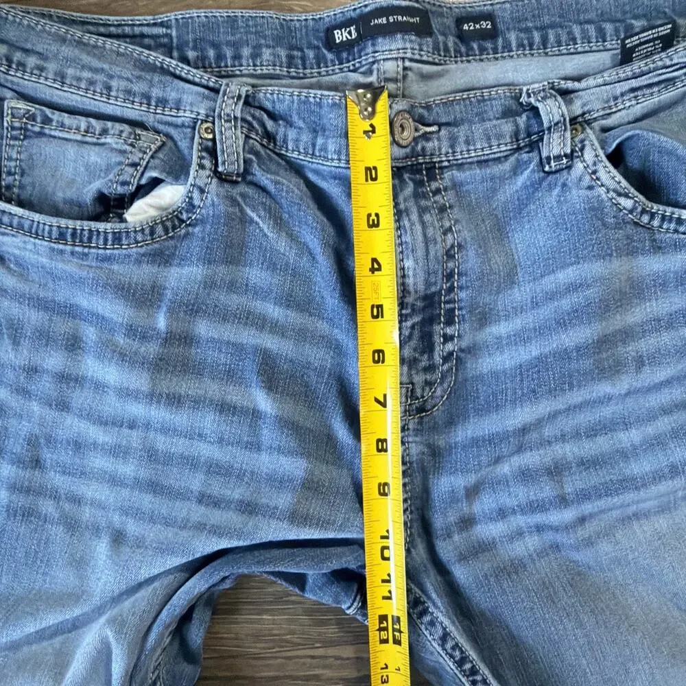 Y2K Buckle BKE Jake 42x32 Jeans Western Cowboy Grunge Straight Distressed Denim